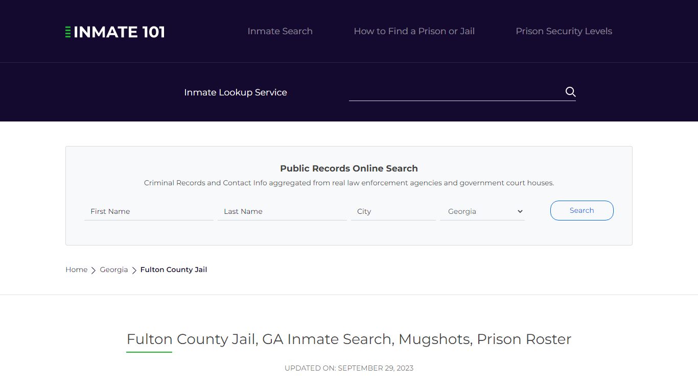 Fulton County Jail, GA Inmate Search, Mugshots, Prison Roster